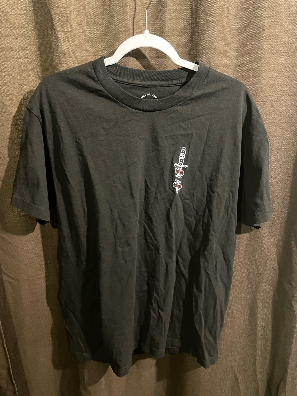 Last Call Black Graphic Short-Sleeve Men's T-Shirt